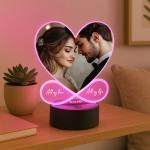 Personalised Photo Plaque With LED Romantic Gift For Couple Personalised Photo Plaque With LED Romantic Gift For Couple