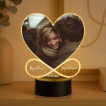 Photo Plaque With LED Personalised Romantic Gift For Couple Gift