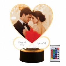 Couple Photo Frame Picture With LED Light Personalised Gift