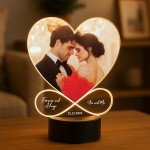 Couple Photo Frame Picture With LED Light Personalised Gift