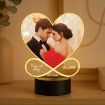 Couple Photo Frame Picture With LED Light Personalised Gift