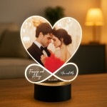 Couple Photo Frame Picture With LED Light Personalised Gift