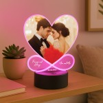 Couple Photo Frame Picture With LED Light Personalised Gift