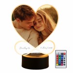 Novelty Photo Plaque With LED Personalised Romantic Gift