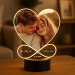 Novelty Photo Plaque With LED Personalised Romantic Gift