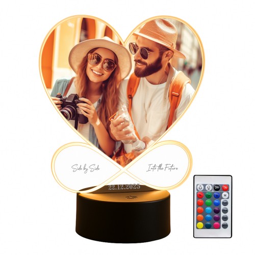 Personalised Custom Night Light with Photo Gift for Couple