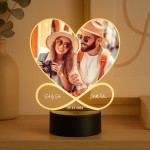 Personalised Custom Night Light with Photo Gift for Couple