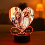Personalised Custom Night Light with Photo Gift for Couple