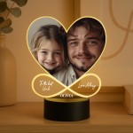 Personalised Uncle Photo Frame Picture With LED Light