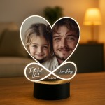 Personalised Uncle Photo Frame Picture With LED Light