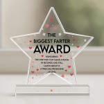Biggest Farter Award Funny Couples Gift Star Trophy Valentines Biggest Farter Award Funny Couples Gift Star Trophy Valentines