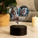 Custom Husband Gift Photo Plaque With LED Light Gift For Husband