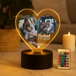 Custom Husband Gift Photo Plaque With LED Light Gift For Husband