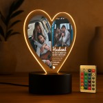 Custom Husband Gift Photo Plaque With LED Light Gift For Husband
