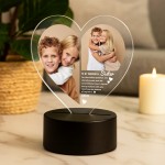 Custom Sister Gift Photo Plaque With LED Light Gift For Sister