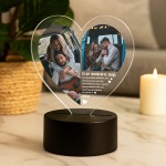 Wife Gift Photo Plaque With LED Light Gift For Wife Anniversary