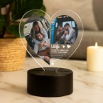 Custom Wife Gift Photo Plaque With LED Light Gift For Wife
