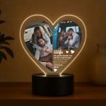 Custom Wife Gift Photo Plaque With LED Light Gift For Wife