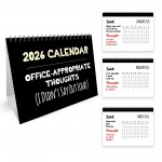 Funny 2026 Calendar Novelty Desk Office Planner 16 Page Flipbook