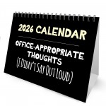 Funny 2026 Calendar Novelty Desk Office Planner 16 Page Flipbook
