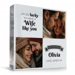 Happy Valentines Day Gift For Wife Personalised Photo Plaque
