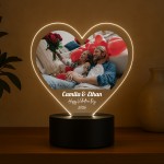 Personalised Happy Valentines Day Gift Photo LED Couple Gift