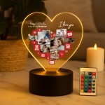 Happy Valentines Gift For Husband Photo Collage With LED Light