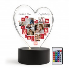 Personalised LED Photo Collage Gift For Couple Boyfriend Wife