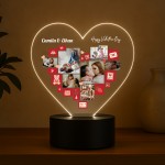 Personalised LED Photo Collage Gift For Couple Boyfriend Wife Personalised LED Photo Collage Gift For Couple Boyfriend Wife