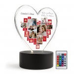 Personalised Couple Gift Photo Collage Night With With LED Gift