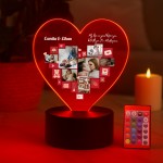 Personalised Couple Gift Photo Collage Night With With LED Gift