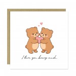 Valentines Card, Valentines Day Card, I Love You Beary Much