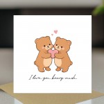 Valentines Card, Valentines Day Card, I Love You Beary Much