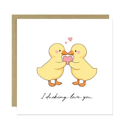 Valentines Day Card I Ducking Love You Card For Husband Wife
