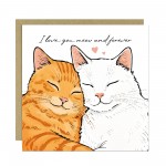 Valentines Day Card Love You Meow And Forever Card For Boyfriend