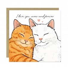 Valentines Day Card Love You Meow And Forever Card For Boyfriend