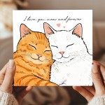 Valentines Day Card Love You Meow And Forever Card For Boyfriend