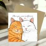 Valentines Day Card Love You Meow And Forever Card For Boyfriend