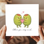 Funny Valentines Day Card Olive You So Much Card For Wife