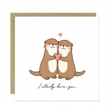 Funny Valentines Day Card Otterly Love You Card For Husband Wife