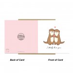 Funny Valentines Day Card Otterly Love You Card For Husband Wife