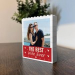 Gift For Wife For Valentines Brick Photo Block Best Wife Gift