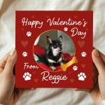 Novelty Valentines Card From The Dog Personalised Photo Card