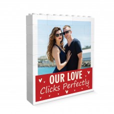 Cute Valentines Day Gift Couple Brick Photo Block Gift For Wife