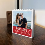 Cute Valentines Day Gift Couple Brick Photo Block Gift For Wife Cute Valentines Day Gift Couple Brick Photo Block Gift For Wife