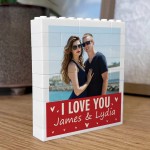 Personalised Valentines Day Gift Couple Brick Photo Block Gift