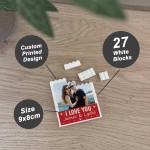 Personalised Valentines Day Gift Couple Brick Photo Block Gift