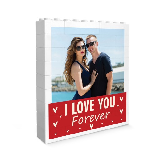 Valentines Day Gift Personalised Couple Brick Photo Block Gift
