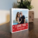 Valentines Day Gift Personalised Couple Brick Photo Block Gift