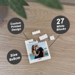 Building Block Photo Plaque Gift For Anniversary Birthday